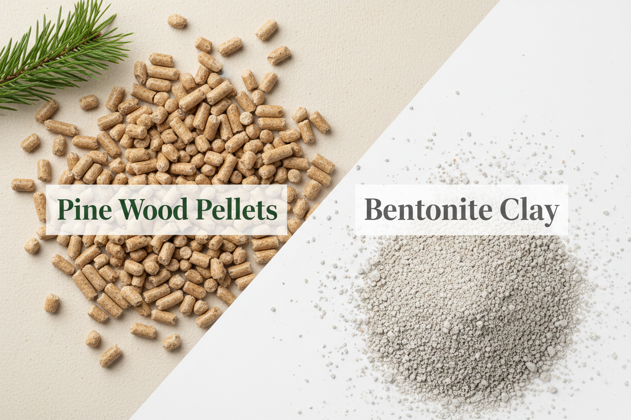 GIGO Pine wood cat litter & GIGO Bentonite Cat Litter