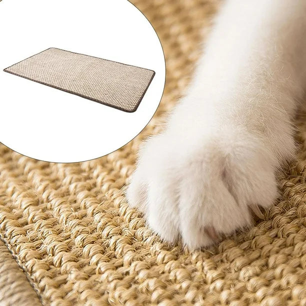 Gigo Cat Scratching Mat 28x80cm – Durable Knitted Jute with Anti-Skid Latex Backing, Prevents Furniture Damage, Long Lasting & Aesthetic Home Friendly Cat Scratch Pad